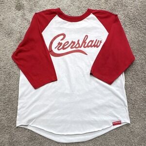 The Marathon Clothing Crenshaw Raglan 3/4 Sleeve Tee White/Red 2XL